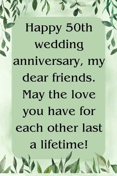 th Wedding Anniversary Wishes for Friends ()