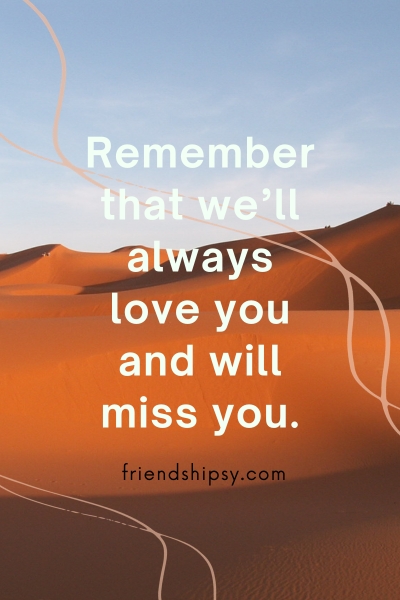 Hard to Say Goodbye to Friends Quotes ()