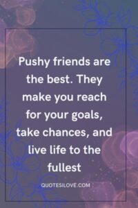 Pushy Friends Quotes () Pushy Friends Quotes ()