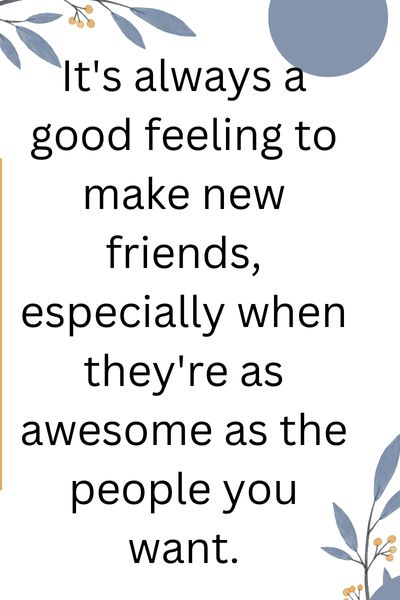 making new friends quotes and sayings