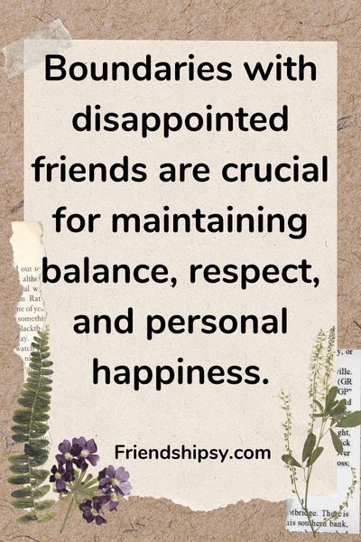 Setting Boundaries With Disappointed Friends The Importance of Self Care ()