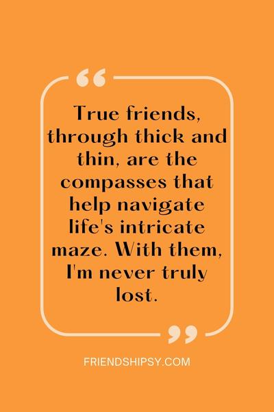 Friends Through Thick and Thin Quotes - Friendshipsy