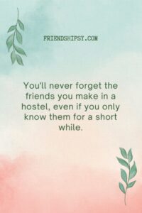 Hostel Memories With Friends Quotes ()