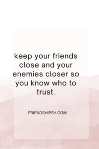 Keep Your Friends Close and Your Enemies Closer Quotes