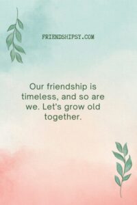 Let's Grow Old Together Friendship Quotes ()