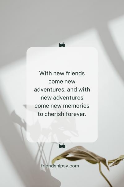 New Friends New Memories Quotes ()