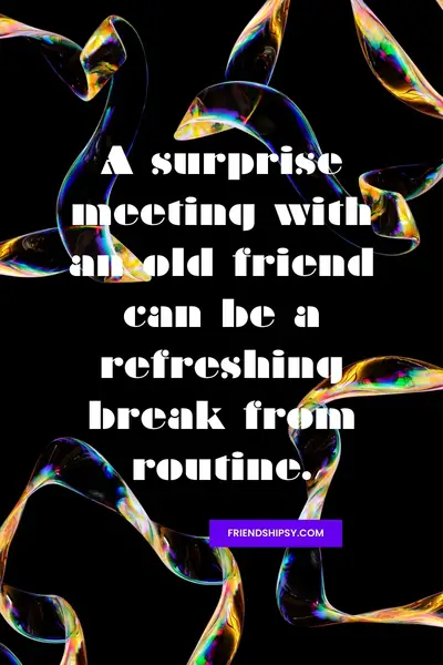 Unexpected Meet Up With Friends Quotes ()