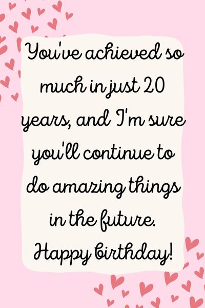 20th Birthday Quotes For Friend