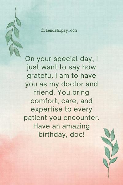 Birthday Quotes for Doctor Friend - Friendshipsy