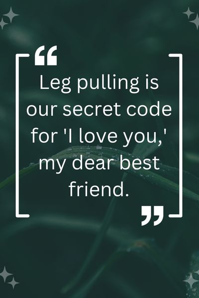 Leg Pulling Quotes for Best Friend ()