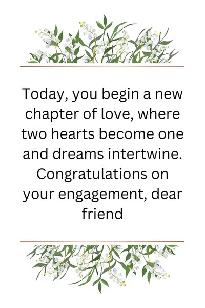 Engagement Wishes Quotes for Friend ()