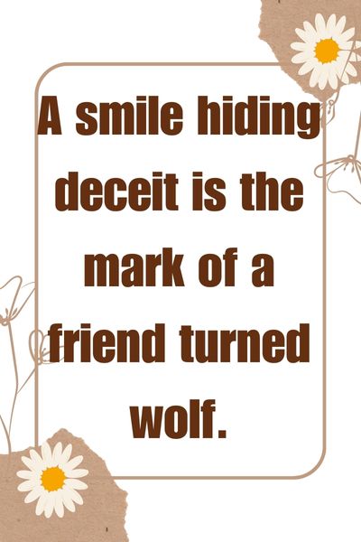 Friendship Wolf in Sheep's Clothing Quotes ()