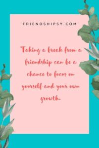 Taking a Break From Friendship Quotes ()