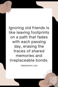 Ignoring Old Friends Quotes ()