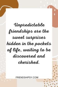 Unpredictable Friendship Quotes ()